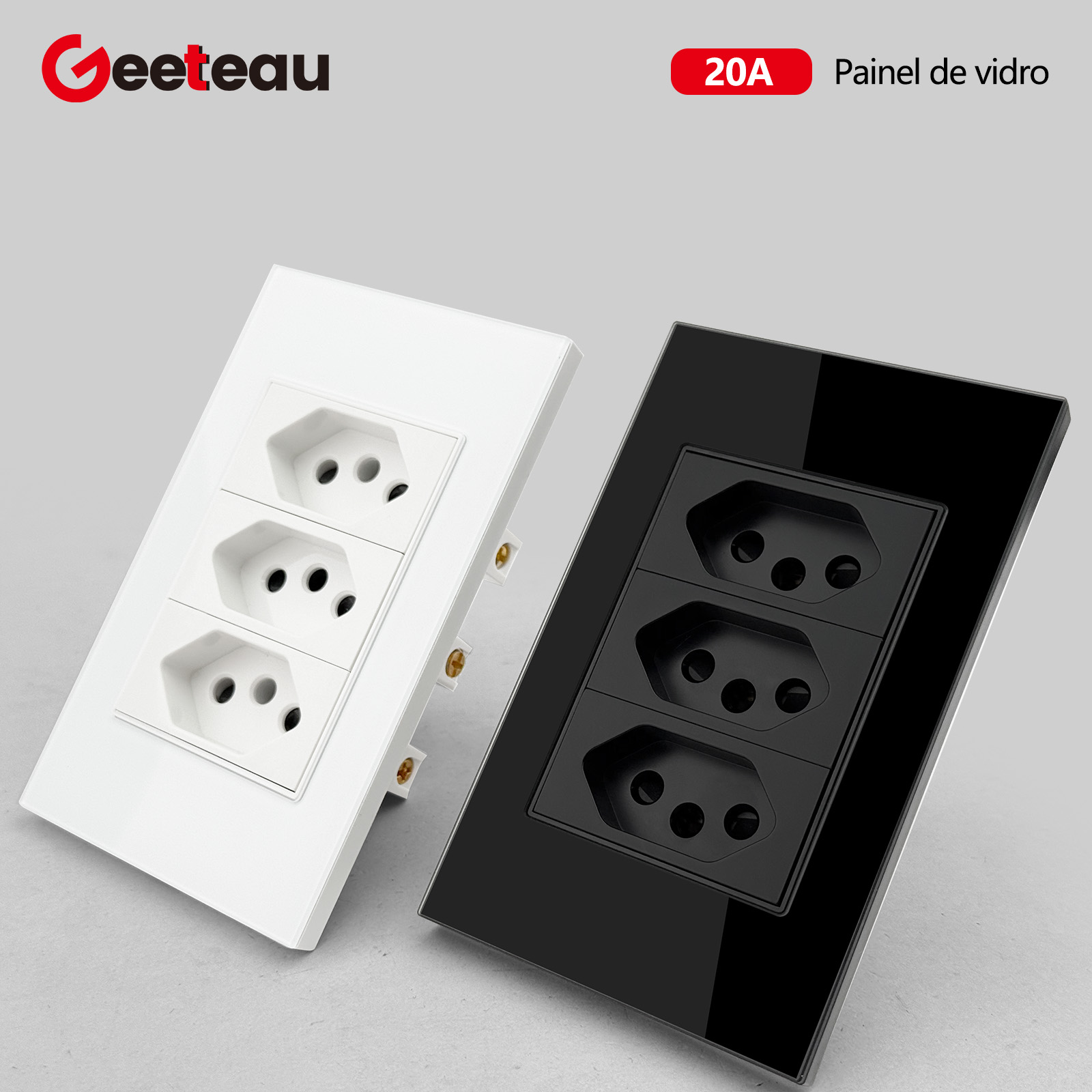 Home Improvement Outlet - Geeteau 브라질 표준 20A 트리플 벽면