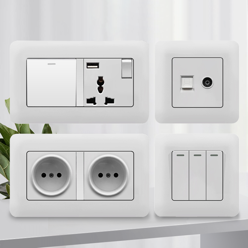 Home Improvement Outlet - EU 러시아 흰색 벽 스위치 콘센트