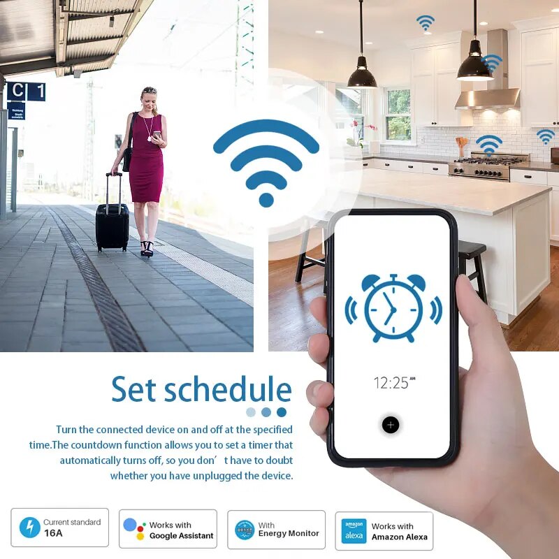 스마트 EU 소켓 WiFi 20A EU 플러그 콘센트  - Home Improvement Outlet 리뷰 및 가격