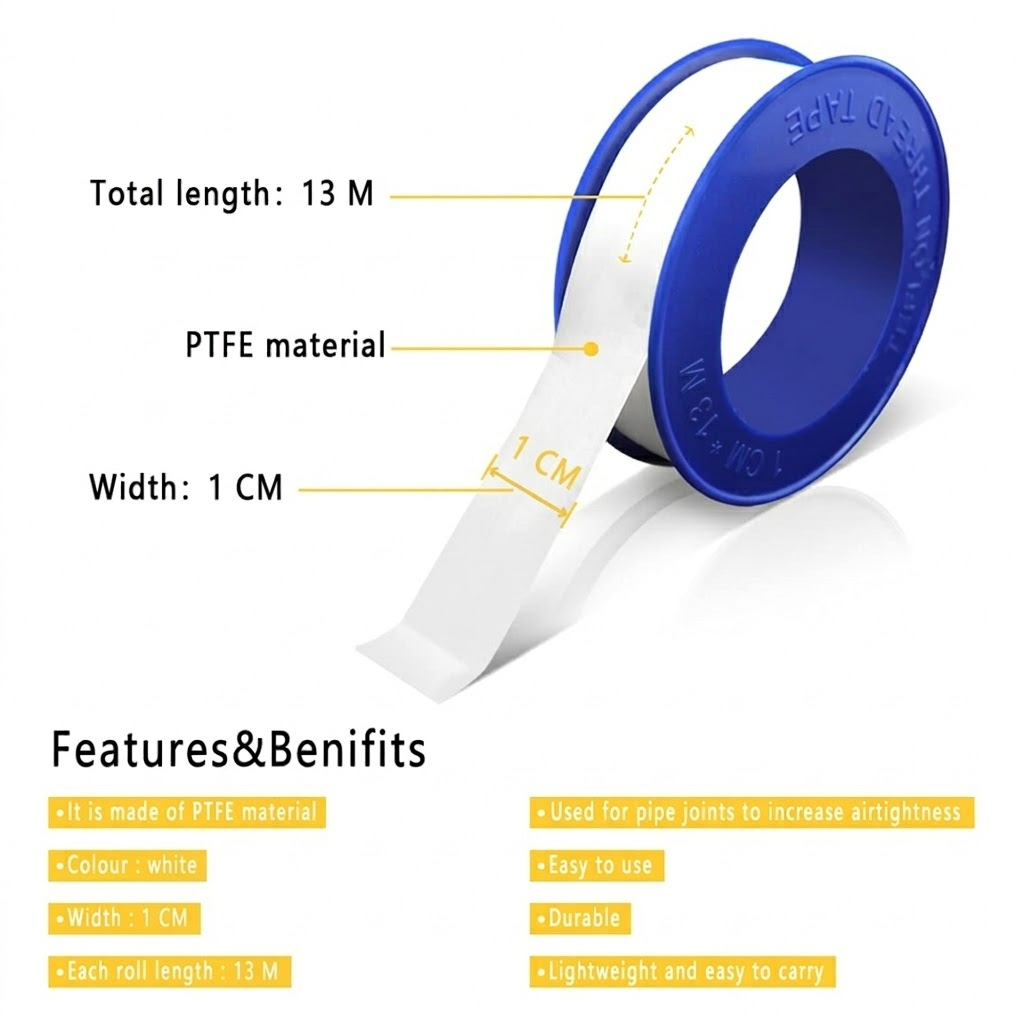 YITAPE 3/6 롤 PTFE 스레드 씰 테이프 흰색 - Plumbing Tape Ptfe 리뷰 및 가격