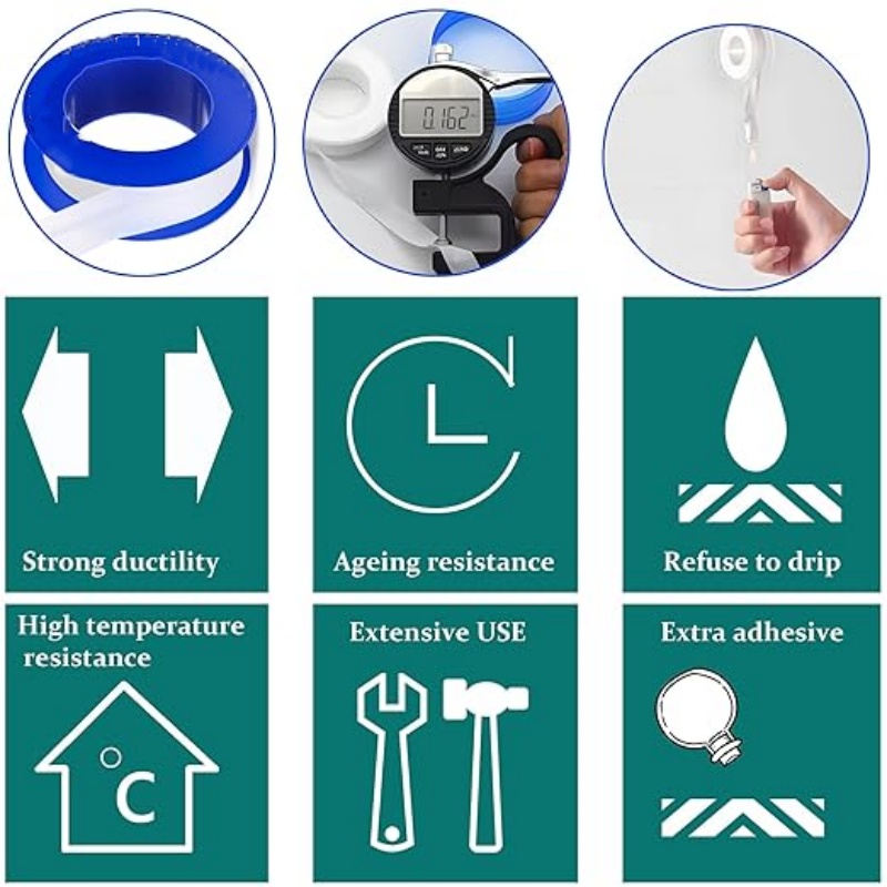 5PCS 씰 테이프 스레드 씰 방수 누출 방지 테이프  - Plumbing Tape Ptfe 리뷰 및 가격